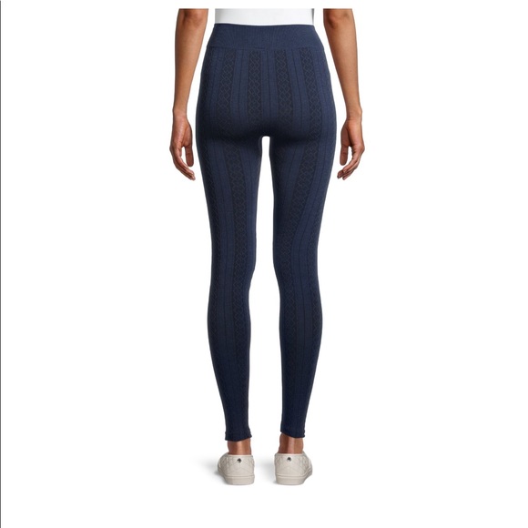 Women's Cable Knit Fleece Lined Leggings, 2 Pack - Picture 9 of 11
